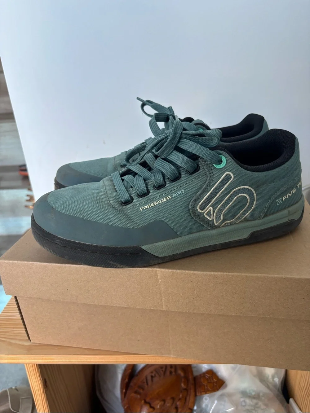 Five Ten Freerider Pro Primenlue Womens Hazy Emerald Lace-Up Mountain Bike Shoes